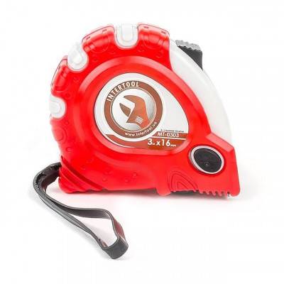 Будкрам купить Рулетка с металлическим полотном 3 м x 16 мм "Супер Магнит" blister INTERTOOL MT-0303 Рулетка с металлическим полотном 3 м x 16 мм "Супер Магнит" blister INTERTOOL MT-0303 3