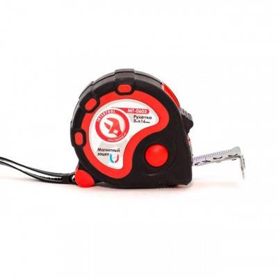 Будкрам купити Рулетка с металлическим полотном 3 м x 16 мм INTERTOOL MT-0603