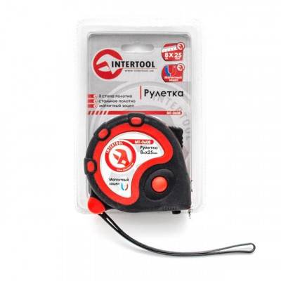 Будкрам купить Рулетка с металлическим полотном 8 м х 25,0 мм INTERTOOL MT-0608 Рулетка с металлическим полотном 8 м х 25,0 мм INTERTOOL MT-0608 4