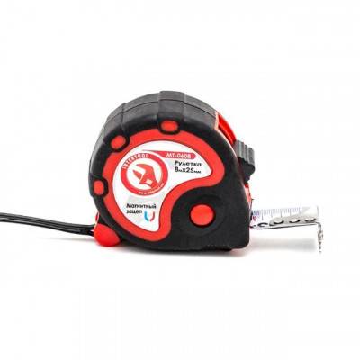 Будкрам купити Рулетка с металлическим полотном 8 м х 25,0 мм INTERTOOL MT-0608