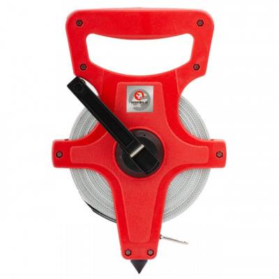 Будкрам купити Рулетка геодезическая с полотном из стекловолокна 30 м*13 мм INTERTOOL MT-0753