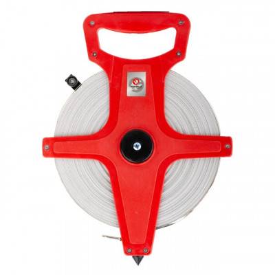 Будкрам купити Рулетка геодезическая с полотном из стекловолокна 50 м*13 мм INTERTOOL MT-0755