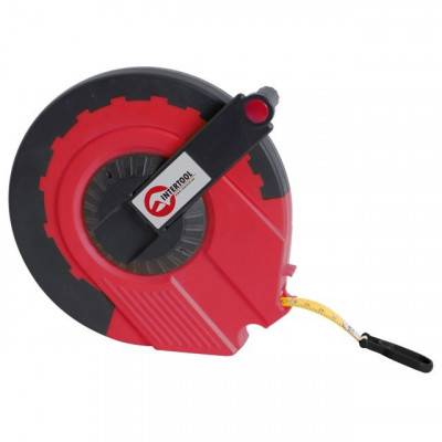 Будкрам купити Рулетка с полотном из стекловолокна 30 м x 15 мм INTERTOOL MT-0763 Рулетка с полотном из стекловолокна 30 м x 15 мм INTERTOOL MT-0763 1_small