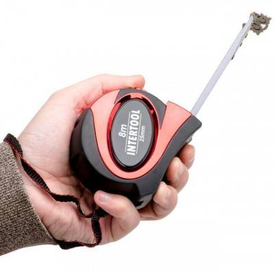 Будкрам купити Рулетка 8 м x 25 мм с автоматической блокировкой полотна, на зацепе полотна установлены магниты INTERTOOL MT-0808 Рулетка 8 м x 25 мм с автоматической блокировкой полотна, на зацепе полотна установлены магниты INTERTOOL MT-0808 8