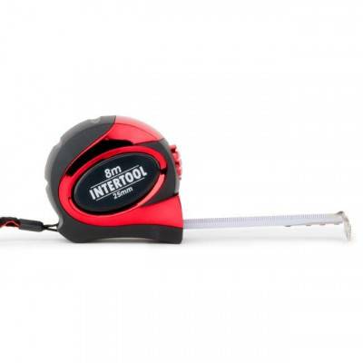 Будкрам купити Рулетка 8 м x 25 мм с автоматической блокировкой полотна, на зацепе полотна установлены магниты INTERTOOL MT-0808 Рулетка 8 м x 25 мм с автоматической блокировкой полотна, на зацепе полотна установлены магниты INTERTOOL MT-0808 1_small