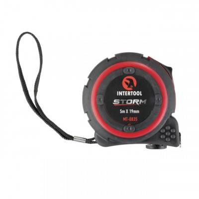Будкрам купити Рулетка с металлическим полотном 5м*19мм, нейлоновое покрытие полотна STORM INTERTOOL MT-0835 Рулетка с металлическим полотном 5м*19мм, нейлоновое покрытие полотна STORM INTERTOOL MT-0835 2