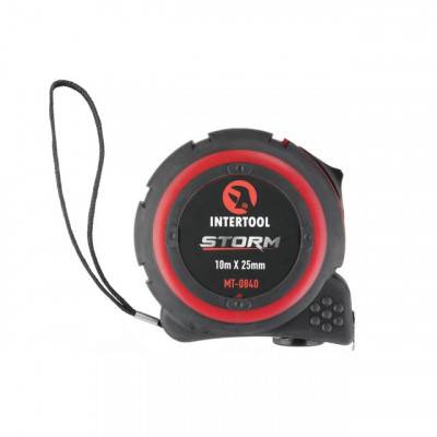 Будкрам купити Рулетка с металлическим полотном 10м*25мм, нейлоновое покрытие полотна STORM INTERTOOL MT-0840 Рулетка с металлическим полотном 10м*25мм, нейлоновое покрытие полотна STORM INTERTOOL MT-0840 2