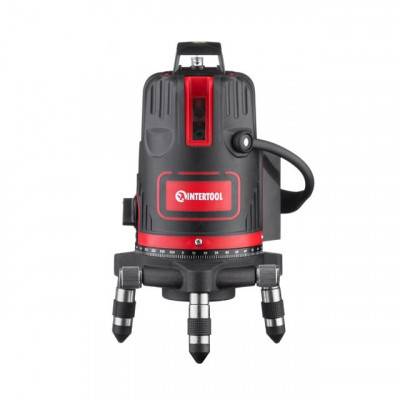 Будкрам купить Уровень лазерный 5 лазерных головок, красный лазер INTERTOOL MT-3004