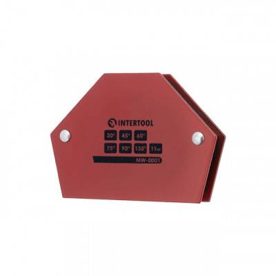Будкрам купити Держатель магнитный для сварки трапеция, 30°, 45°, 60°, 75°, 90°, 135°, 11 кг, 100×68×14 мм INTERTOOL MW-0001