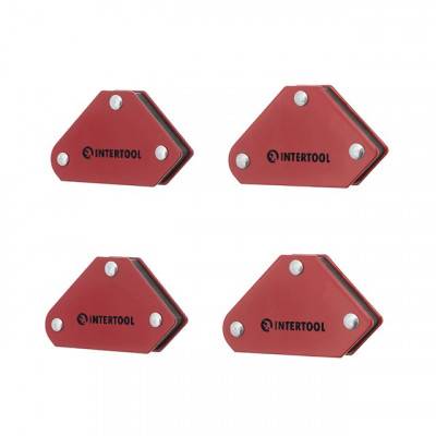Будкрам купити Набор держателей магнитных для сварки 4 шт, 45°, 90°,135°, 4 кг, 53х37х47х7 мм INTERTOOL MW-0008