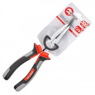 Будкрам купити Щипцы удлиненные изогнутые 200 мм CrV с изолированными рукоятками INTERTOOL NT-0225 Щипцы удлиненные изогнутые 200 мм CrV с изолированными рукоятками INTERTOOL NT-0225 2