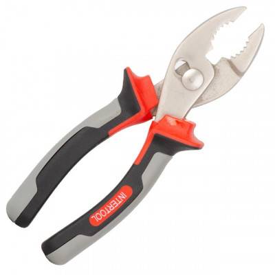 Будкрам купити Щипцы со шлицевым соединением 160 мм CrV с изолированными рукоятками INTERTOOL NT-0232 Щипцы со шлицевым соединением 160 мм CrV с изолированными рукоятками INTERTOOL NT-0232 3