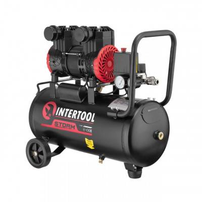 Будкрам купити Компрессор 24 л, 1.1кВт, 220В, 8атм, 200 л/мин, 2800 об/мин, безмасляный, 2 цилиндра INTERTOOL PT-0029 Компрессор 24 л, 1.1кВт, 220В, 8атм, 200 л/мин, 2800 об/мин, безмасляный, 2 цилиндра INTERTOOL PT-0029 2