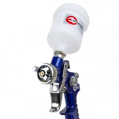 Будкрам купить Краскопульт пневматический HVLP MINI, форсунка 0.8мм, верхний пластиковый бачок 125мл., 3бар. INTERTOOL PT-0101 Краскопульт пневматический HVLP MINI, форсунка 0.8мм, верхний пластиковый бачок 125мл., 3бар. INTERTOOL PT-0101 5