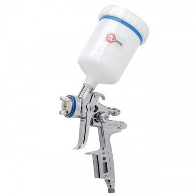 Будкрам купити Краскопульт пневматический HVLP II Digital профессиональный, форсунка 1.3мм, верхний пластиковый бачок 600 мл., 2бар INTERTOOL PT-0105D