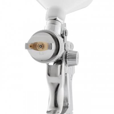 Будкрам купить Краскопульт пневматический HVLP, форсунка 1.3мм., верхний пластиковый бачок 600мл, 3бар INTERTOOL PT-0106 Краскопульт пневматический HVLP, форсунка 1.3мм., верхний пластиковый бачок 600мл, 3бар INTERTOOL PT-0106 2