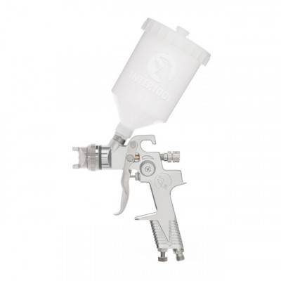 Будкрам купить Краскопульт пневматический HVLP, форсунка 1.3мм., верхний пластиковый бачок 600мл, 3бар INTERTOOL PT-0106 Краскопульт пневматический HVLP, форсунка 1.3мм., верхний пластиковый бачок 600мл, 3бар INTERTOOL PT-0106 3