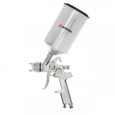 Будкрам купити Краскопульт пневматический HVLP, форсунка 1.3мм, верхний металлический бачок 1000мл, 3бар. INTERTOOL PT-0107 Краскопульт пневматический HVLP, форсунка 1.3мм, верхний металлический бачок 1000мл, 3бар. INTERTOOL PT-0107 3