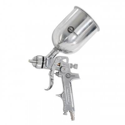 Будкрам купить Краскопульт пневматический HVLP, форсунка 1.4мм, верхний металлический бачок 600мл., 3бар INTERTOOL PT-0109