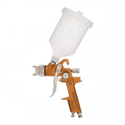 Будкрам купить Краскопульт пневматический HVLP, форсунка 1.5мм, верхний пластиковый бачок 600мл., 3бар INTERTOOL PT-0110 Краскопульт пневматический HVLP, форсунка 1.5мм, верхний пластиковый бачок 600мл., 3бар INTERTOOL PT-0110 3