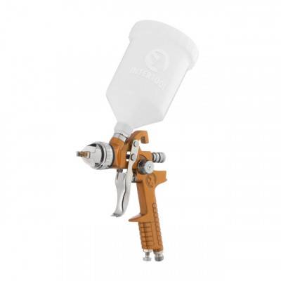 Будкрам купить Краскопульт пневматический HVLP, форсунка 1.5мм, верхний пластиковый бачок 600мл., 3бар INTERTOOL PT-0110