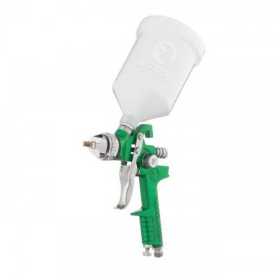 Будкрам купити Краскопульт пневматический HVLP, форсунка 2.0мм, верхний пластиковый бачок 600мл, 3бар INTERTOOL PT-0120