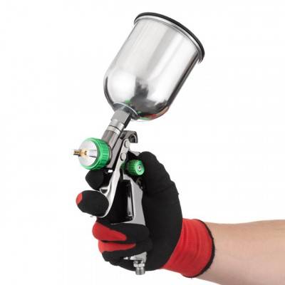 Будкрам купити Краскопульт пневматический LVLP GREEN профессиональный, форсунка 1.3мм, верхний металлический бачок 600мл., 1.5бар INTERTOOL PT-0131 Краскопульт пневматический LVLP GREEN профессиональный, форсунка 1.3мм, верхний металлический бачок 600мл., 1.5бар INTERTOOL PT-0131 6