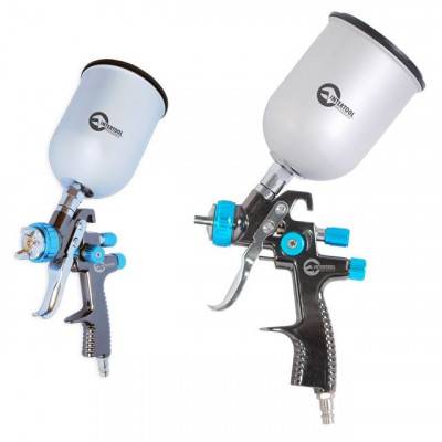 Будкрам купить Краскопульт пневматический LVLP BLUE профессиональный, форсунка 1.4мм, верхний металлический бачок 600мл., 1.5бар INTERTOOL PT-0133