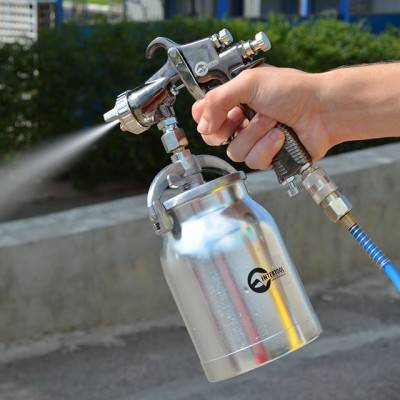 Будкрам купить Краскопульт пневматический HP, форсунка 1.8мм, нижний металлический бачок 1000мл., 5бар INTERTOOL PT-0140 Краскопульт пневматический HP, форсунка 1.8мм, нижний металлический бачок 1000мл., 5бар INTERTOOL PT-0140 2