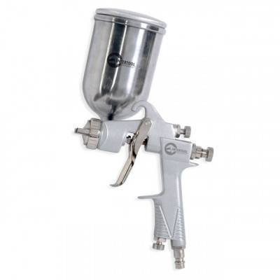 Будкрам купить Краскопульт пневматический HP, форсунка 1.0мм, верхний металлический бачок 400мл, 5бар INTERTOOL PT-0201