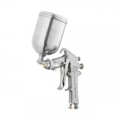 Будкрам купить Краскопульт пневматический HP, форсунка 1.5мм, верхний металлический бачок 400мл., 5бар INTERTOOL PT-0202