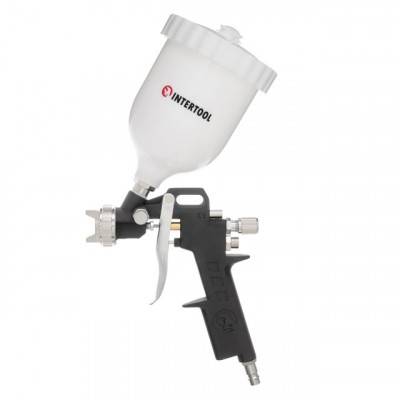 Будкрам купити Краскопульт пневматический HP, форсунка 1.5мм, верхний пластиковый бачок 600мл, 3 регулировки, 5bar INTERTOOL PT-0210 Краскопульт пневматический HP, форсунка 1.5мм, верхний пластиковый бачок 600мл, 3 регулировки, 5bar INTERTOOL PT-0210 3