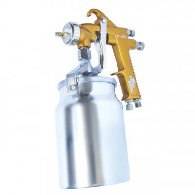 Будкрам купить Краскопульт пневматический HP BRONZE, форсунка 1.5 мм, нижний металлический бачок 1000мл., 5бар INTERTOOL PT-0221