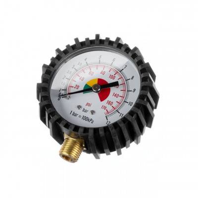 Будкрам купити Манометр к пистолету для подкачки с резиновым покрытием диаметр, 63мм, 1/4" INTERTOOL PT-0502 Манометр к пистолету для подкачки с резиновым покрытием диаметр, 63мм, 1/4" INTERTOOL PT-0502 2