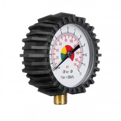 Будкрам купити Манометр к пистолету для подкачки с резиновым покрытием диаметр, 63мм, 1/4" INTERTOOL PT-0502 Манометр к пистолету для подкачки с резиновым покрытием диаметр, 63мм, 1/4" INTERTOOL PT-0502 3