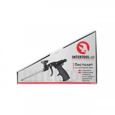 Будкрам купить Пистолет для монтажной пены с тефлоновым покрытием иглы, трубки и держателя баллона + 4 нас. INTERTOOL PT-0605 Пистолет для монтажной пены с тефлоновым покрытием иглы, трубки и держателя баллона + 4 нас. INTERTOOL PT-0605 7