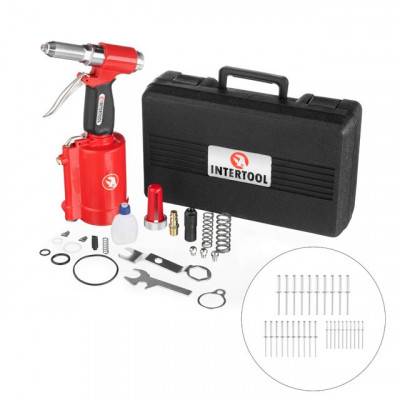 Будкрам купить Пистолет заклепочный пневматический в чемодане с аксессуарами INTERTOOL PT-1304 Пистолет заклепочный пневматический в чемодане с аксессуарами INTERTOOL PT-1304 6