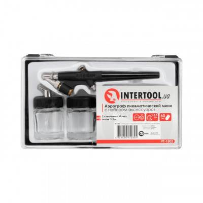 Будкрам купити Аэрограф мини с набором аксессуаров INTERTOOL PT-1503 Аэрограф мини с набором аксессуаров INTERTOOL PT-1503 4