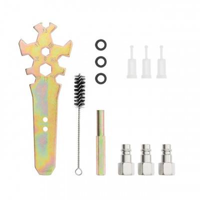 Будкрам купить Набор из 3-х краскопультов HVLP, 0,8мм, 1,3мм, 1,7мм, регулятор давления, два пластиковых и один металлический бачок INTERTOOL PT-1505 Набор из 3-х краскопультов HVLP, 0,8мм, 1,3мм, 1,7мм, регулятор давления, два пластиковых и один металлический бачок INTERTOOL PT-1505 11