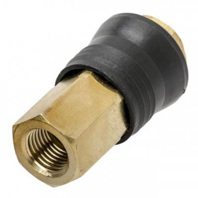 Будкрам купити Быстроразъемное соединение с внутренней резьбой 1/4", латунь INTERTOOL PT-1814 Быстроразъемное соединение с внутренней резьбой 1/4", латунь INTERTOOL PT-1814 2