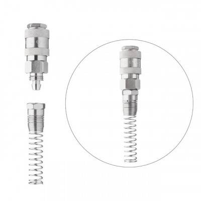 Будкрам купить Быстроразъемное соединение с пружиной для спиральных и прямых шлангов 6,5х10 мм INTERTOOL PT-1831 Быстроразъемное соединение с пружиной для спиральных и прямых шлангов 6,5х10 мм INTERTOOL PT-1831 3