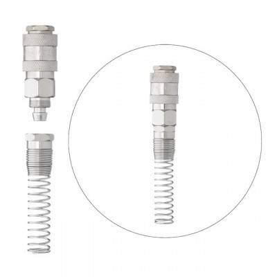 Будкрам купити Быстроразъемное соединение с пружиной для спиральных и прямых шлангов 8х12 мм INTERTOOL PT-1832 Быстроразъемное соединение с пружиной для спиральных и прямых шлангов 8х12 мм INTERTOOL PT-1832 3