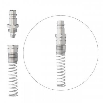 Будкрам купить Переходник с пружиной со спирального или прямого шланга 6,5х10 мм на ответную часть быстроразъемного соединения INTERTOOL PT-1836 Переходник с пружиной со спирального или прямого шланга 6,5х10 мм на ответную часть быстроразъемного соединения INTERTOOL PT-1836 3