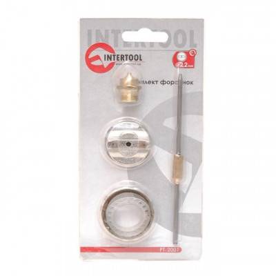 Будкрам купить Комплект форсунки 2.2мм для краскопульта HP РТ-0204,PT-0205,PT-0210,PT-0211 (дюза, воздушная головка, игла) INTERTOOL PT-2007