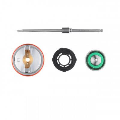 Будкрам купити Комплект форсунки 1.8мм для краскопультов HVLP II PT-0100, РТ-0105, РТ-0105D (дюза, воздушная головка, игла) INTERTOOL PT-2118 Комплект форсунки 1.8мм для краскопультов HVLP II PT-0100, РТ-0105, РТ-0105D (дюза, воздушная головка, игла) INTERTOOL PT-2118 2