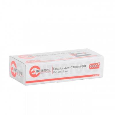 Будкрам купити Гвоздь для степлера PT-1603 30 мм 1,0x1,25 мм 5000 шт/упак. INTERTOOL PT-8630