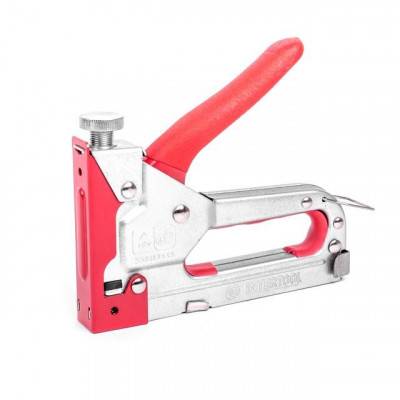 Будкрам купити Механический скобозабивной пистолет под скобу 11,3 x 0,7 x 4-14 мм, обрезиненная рукоятка INTERTOOL RT-0102