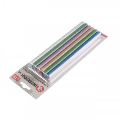 Будкрам купить Комплект цветных перламутровых клеевых стержней 11.2мм*200мм, 12шт INTERTOOL RT-1035 Комплект цветных перламутровых клеевых стержней 11.2мм*200мм, 12шт INTERTOOL RT-1035 2