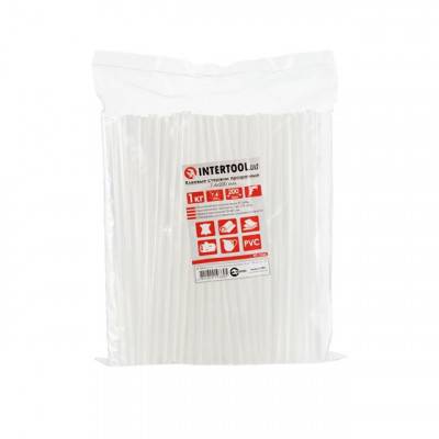 Будкрам купити Комплект прозрачных клеевых стержней 7.4мм*200мм, уп. 1кг INTERTOOL RT-1036