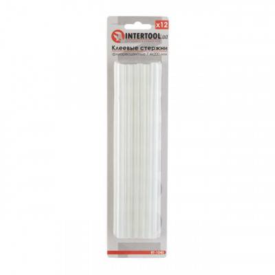 Будкрам купити Комплект флуоресцентных клеевых стержней 7.4 мм*200мм, 12 шт INTERTOOL RT-1040